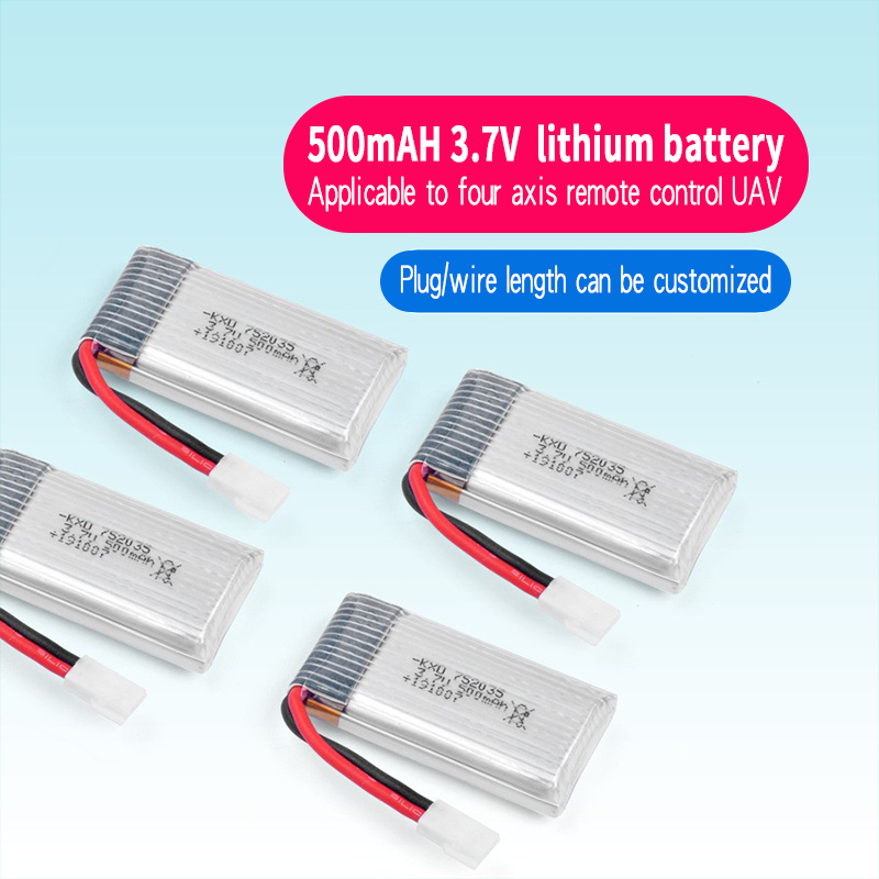 充電式リチウムイオンバッテリー 3.7V 500mAh 30 - Eachine Drone E010 のレビューと価格