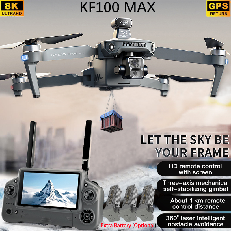 KF100 MAX GPSドローン 4Kカメラ 3軸ジンバル - Drone Gimbal のレビューと価格
